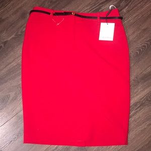 Red Calvin Klein Skirt.
